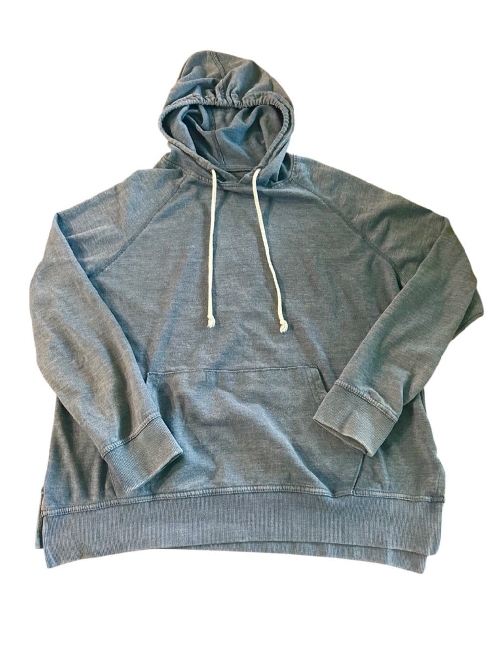 Like Love Oversized Heathered Hoodie - Womens Small Heather Blue